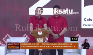 Live__Debat Publik Pertama Calon Bupati & Wakil Bupati Kabupaten Konawe Pemilihan Tahun 2024 - YouTube - Google Chrome 23_10_2024 12_41_40
