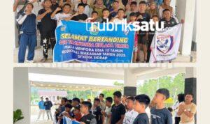 Yosep Sahaka Beri Semangat Tim SSB Tirawonua FC Menuju Ajang Bergengsi Regional Makassar
