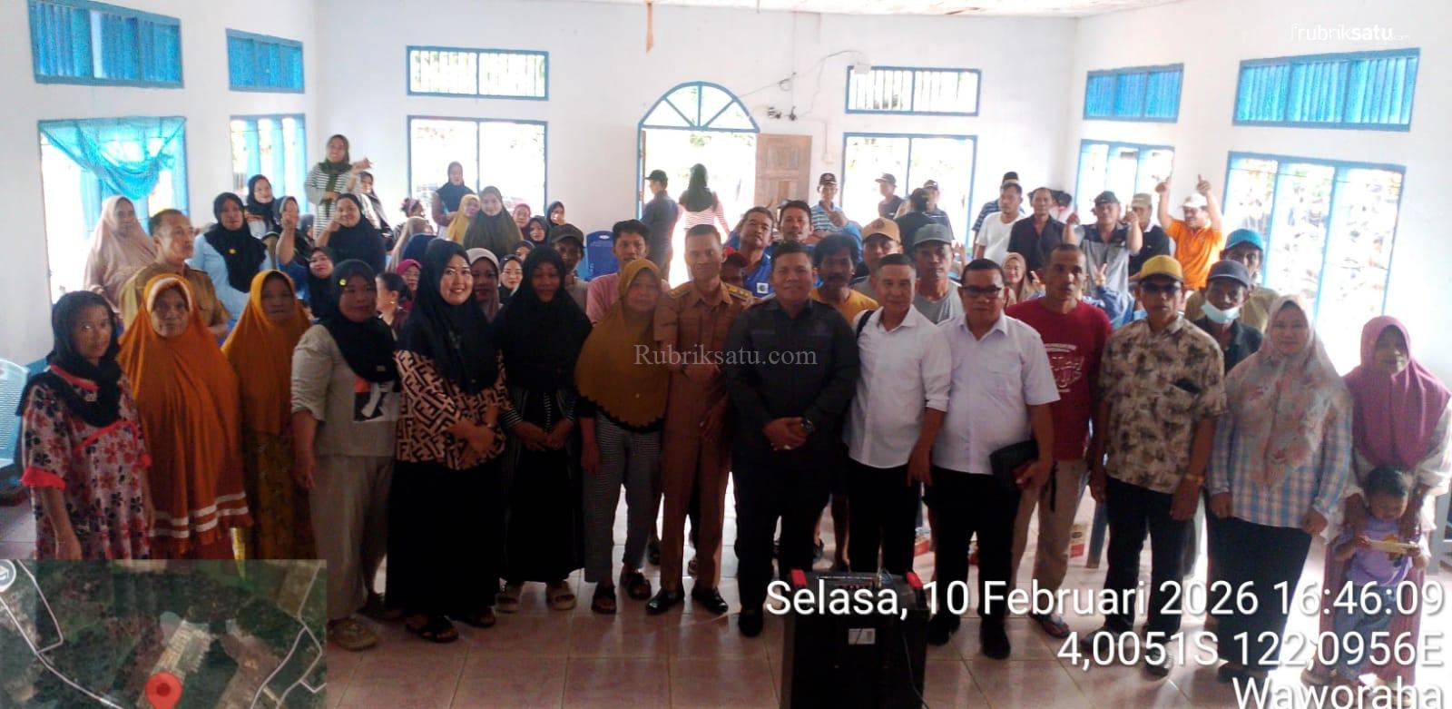 Serap Aspirasi Warga Waworaha, Ketua DPRD Konawe Fokus Perbaikan Akses Jalan